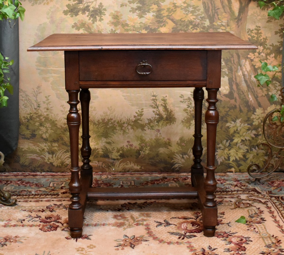 Petite Table  basse ou d'Appoint, Ou Meuble Volant De Style Louis XIII - Louis XIV En Chêne-photo-1