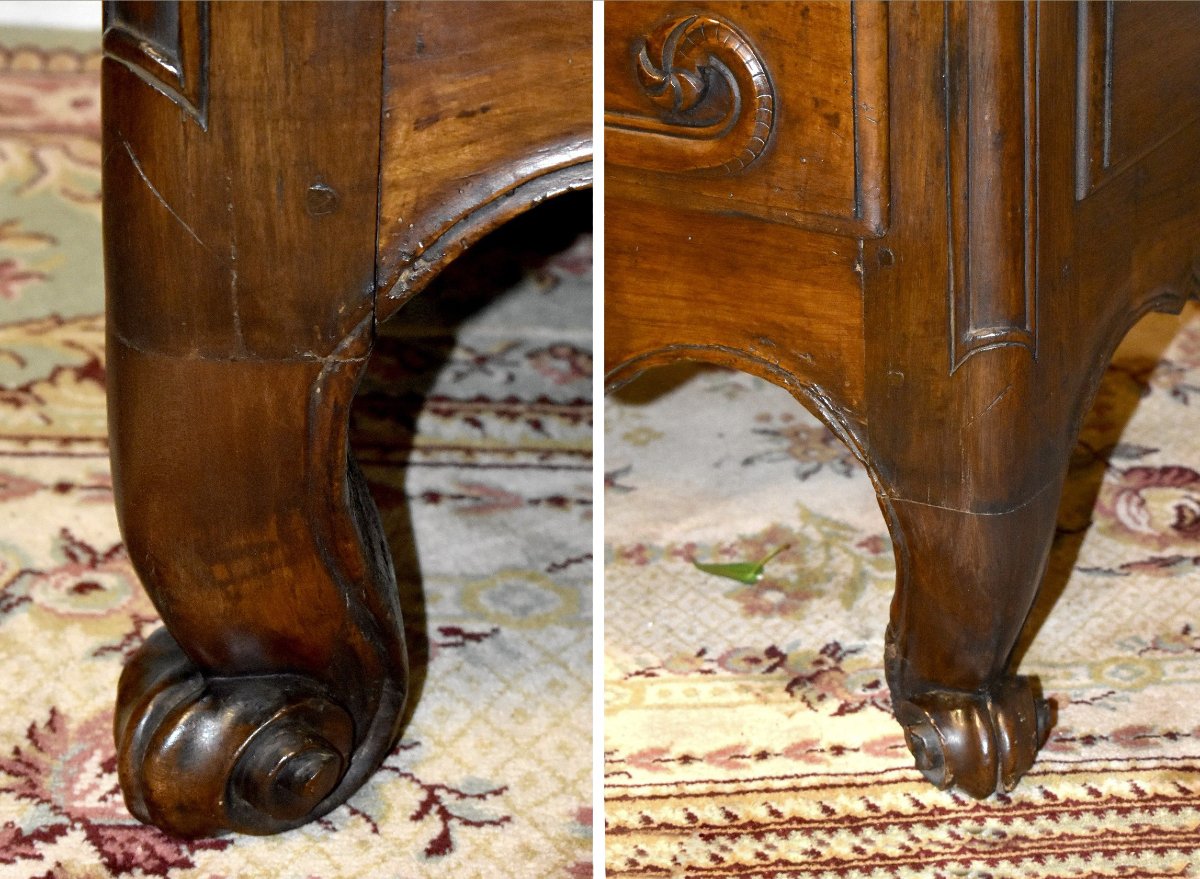 Commode Louis XV , Epoque XVIIIe siècle  en Cerisier Et Chêne Massif,  région Castres Languedoc-photo-7