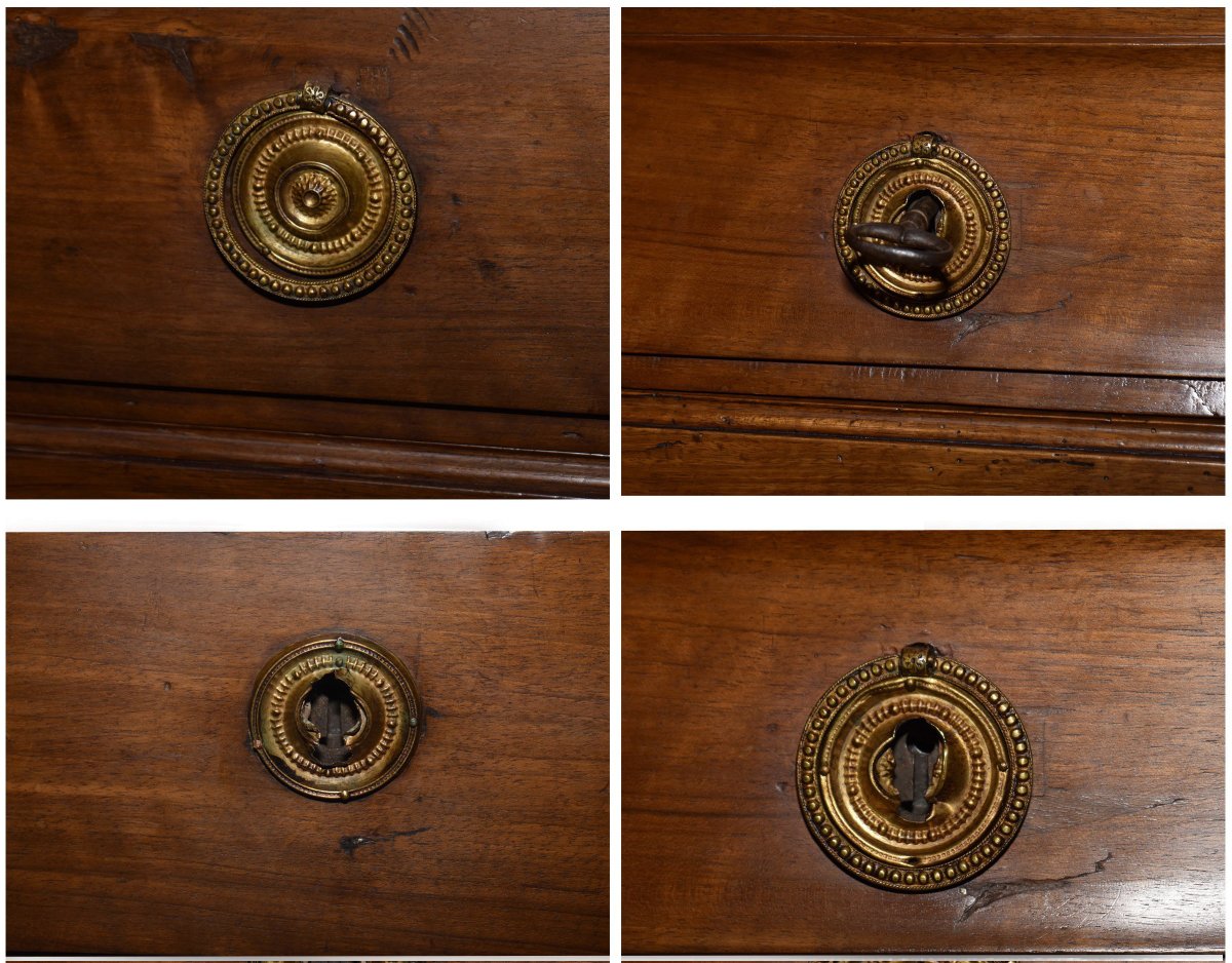 Commode  Louis XVI En Bois massif époque fin  XVIIIe siècle,  plateau bois, -photo-7