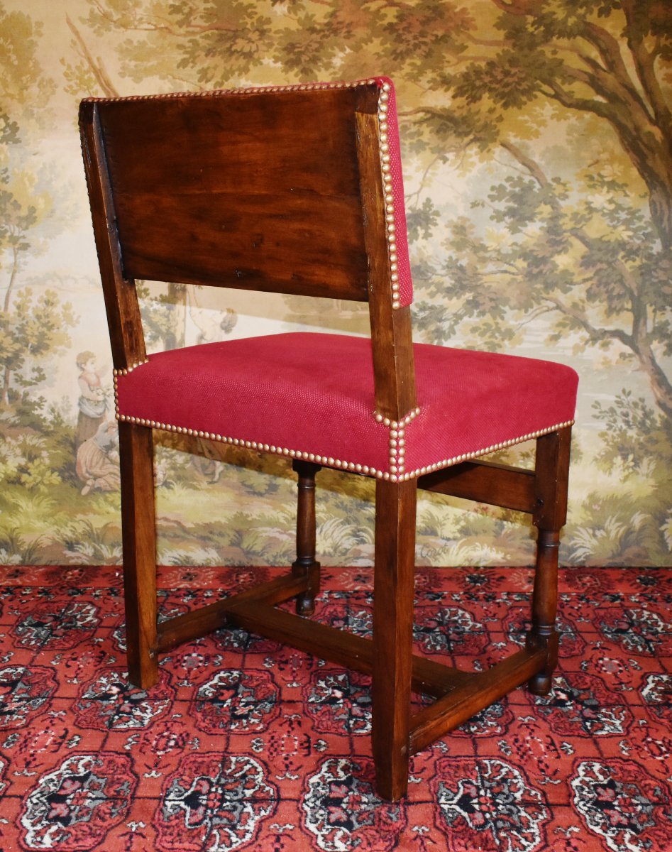 Renaissance-style Chair - Louis XIII With A Short, Wide Backrest -photo-4