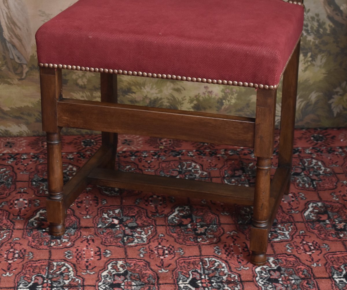 Renaissance-style Chair - Louis XIII With A Short, Wide Backrest -photo-2