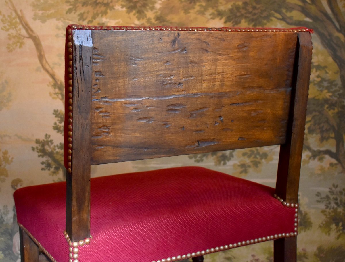 Renaissance-style Chair - Louis XIII With A Short, Wide Backrest -photo-5