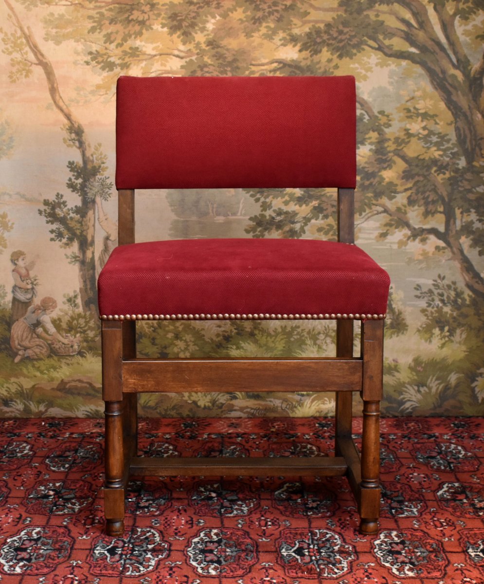 Renaissance-style Chair - Louis XIII With A Short, Wide Backrest 