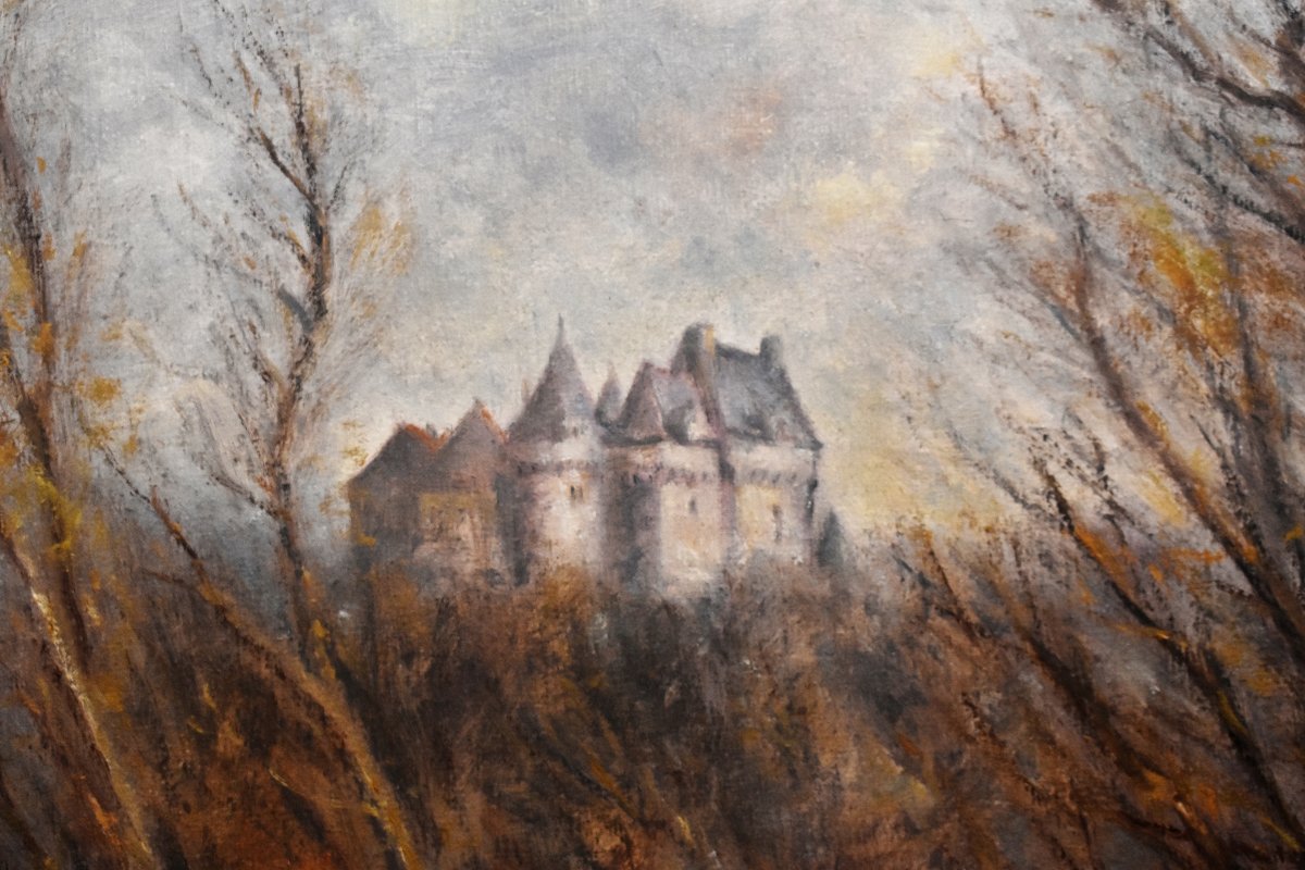 Paul Goetz, Château Du Bouchet, Known As “the Giant,” Painter From The Indre And La Brenne Regions.-photo-3