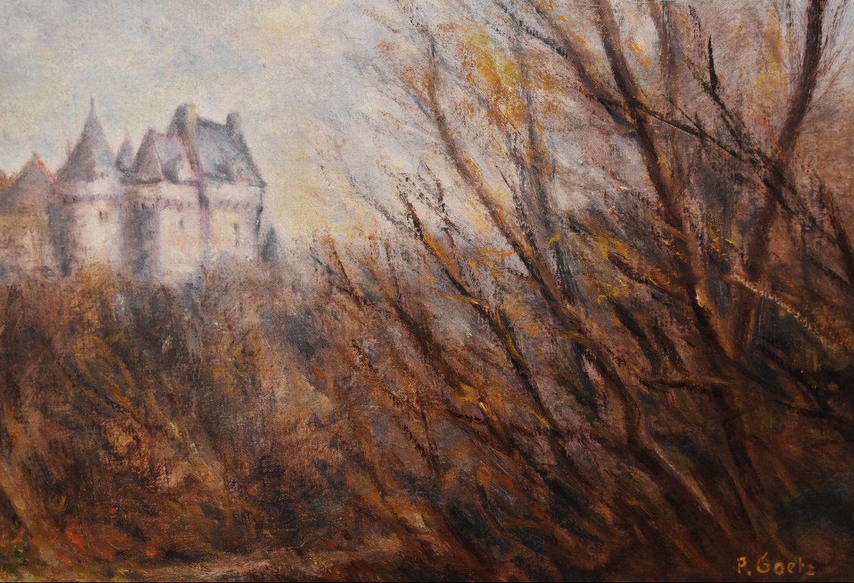Paul Goetz, Château Du Bouchet, Known As “the Giant,” Painter From The Indre And La Brenne Regions.-photo-1