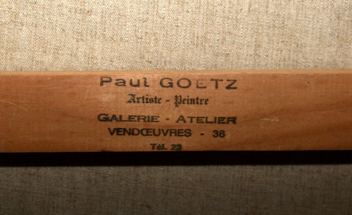 Paul Goetz, Château Du Bouchet, Known As “the Giant,” Painter From The Indre And La Brenne Regions.-photo-5