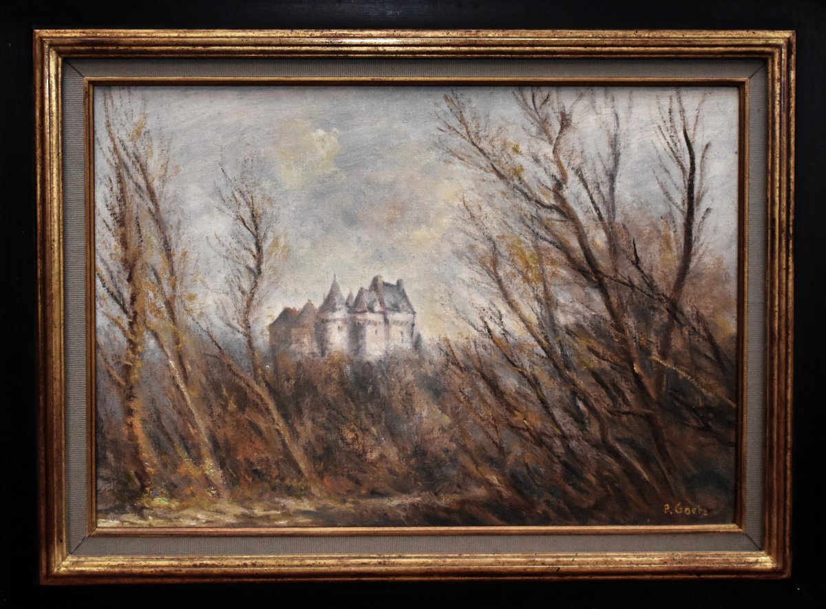 Paul Goetz, Château Du Bouchet, Known As “the Giant,” Painter From The Indre And La Brenne Regions.