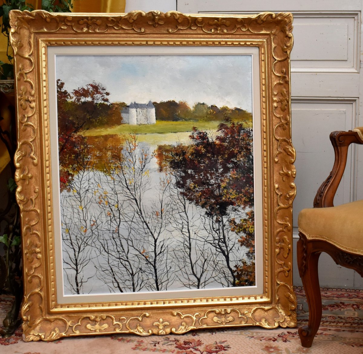 Michel Roy, Known As Michel Saint Alban, View Of The Château De La Verrerie And Its Pond, Oizon, 18