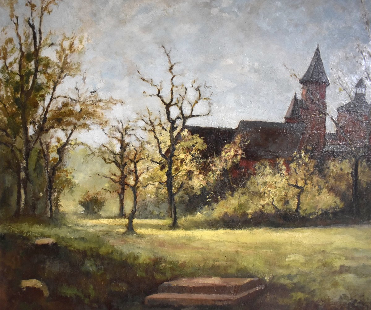 Louis Peyrat ( 1911-1999 ) . Vue de Collonges La Rouge En Corrèze ( 19 ) . Eglise saint pierre-photo-4