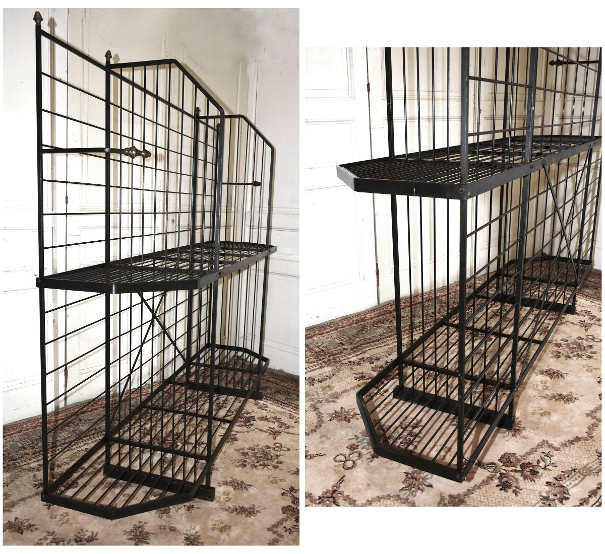 Large Iron Baker's Rack, Bakery Shelf, Professional-grade Furniture. Bread, Art Deco-photo-1