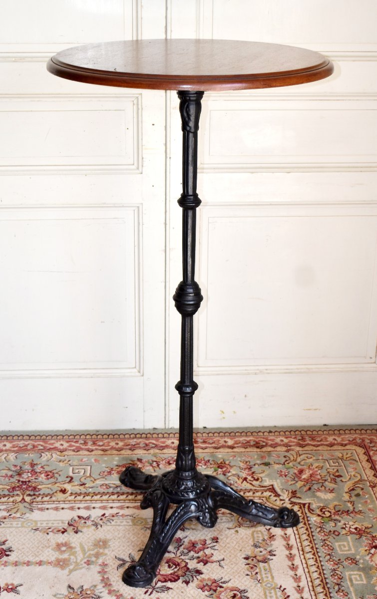  Standing Table, Round Bistro Table With Cast-iron Legs At Counter Height, Side Table, Café Stool-photo-4