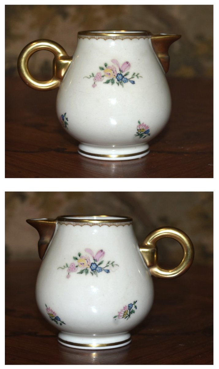 Service à Café Ou Thé En Porcelaine De Limoges Pour 10 Personnes, A. Vignaud Période 1962-photo-3
