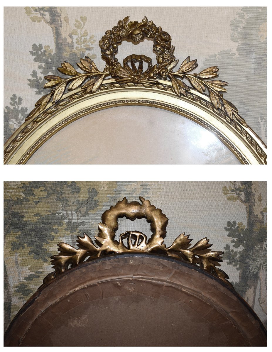 Jeanne Dangon 1873–1949. Pastel, Portrait Of A Young Child, Oval Gilded Frame With A Louis XVI Bow  -photo-4