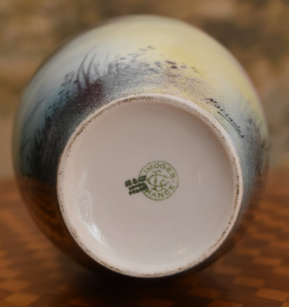 Marcadet, Decorator, Limoges, Porcelain, Hand-painted Decor, Lakeside Scene, Swans, Bernardaud-photo-7