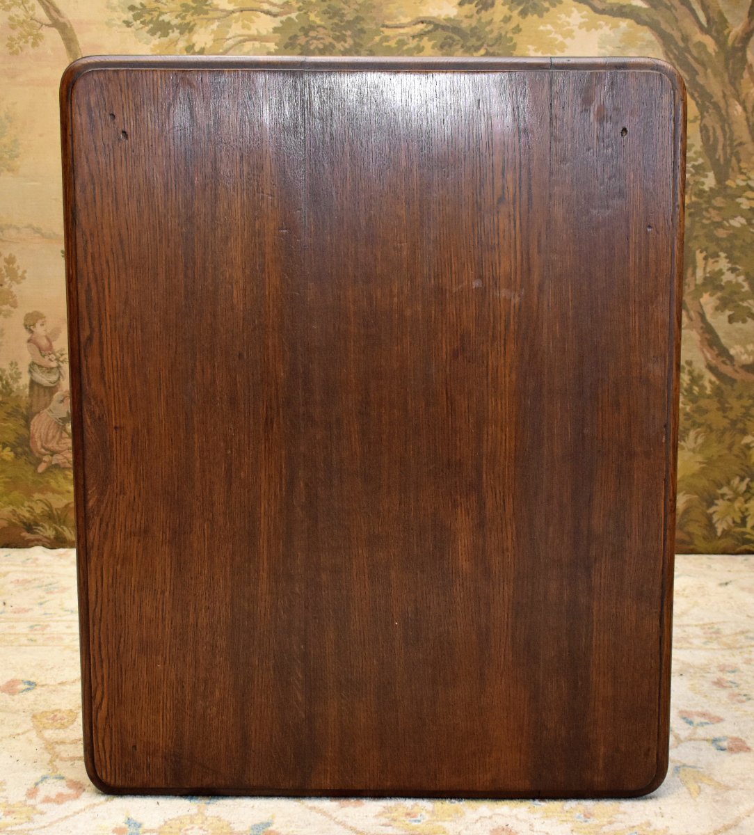 Regency-era Coffee Table—louis XV Style—made Of Waxed Oak, With Rocaille And Quatrefoil Motifs, 18th Century-photo-6