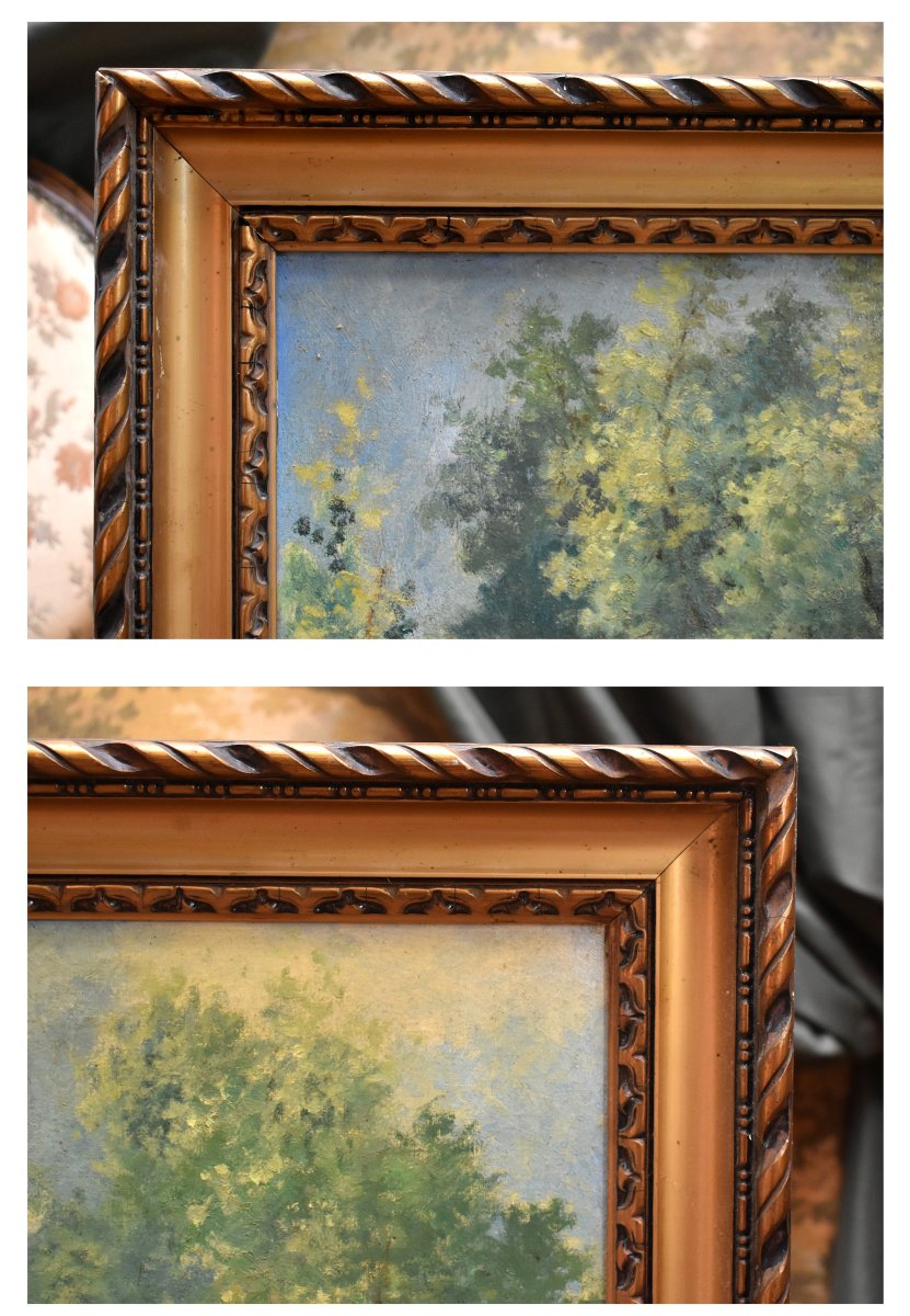 L. Dubois peintre décorateur à Limoges " une matinée, la danse des nymphes" d'après Corot      -photo-6
