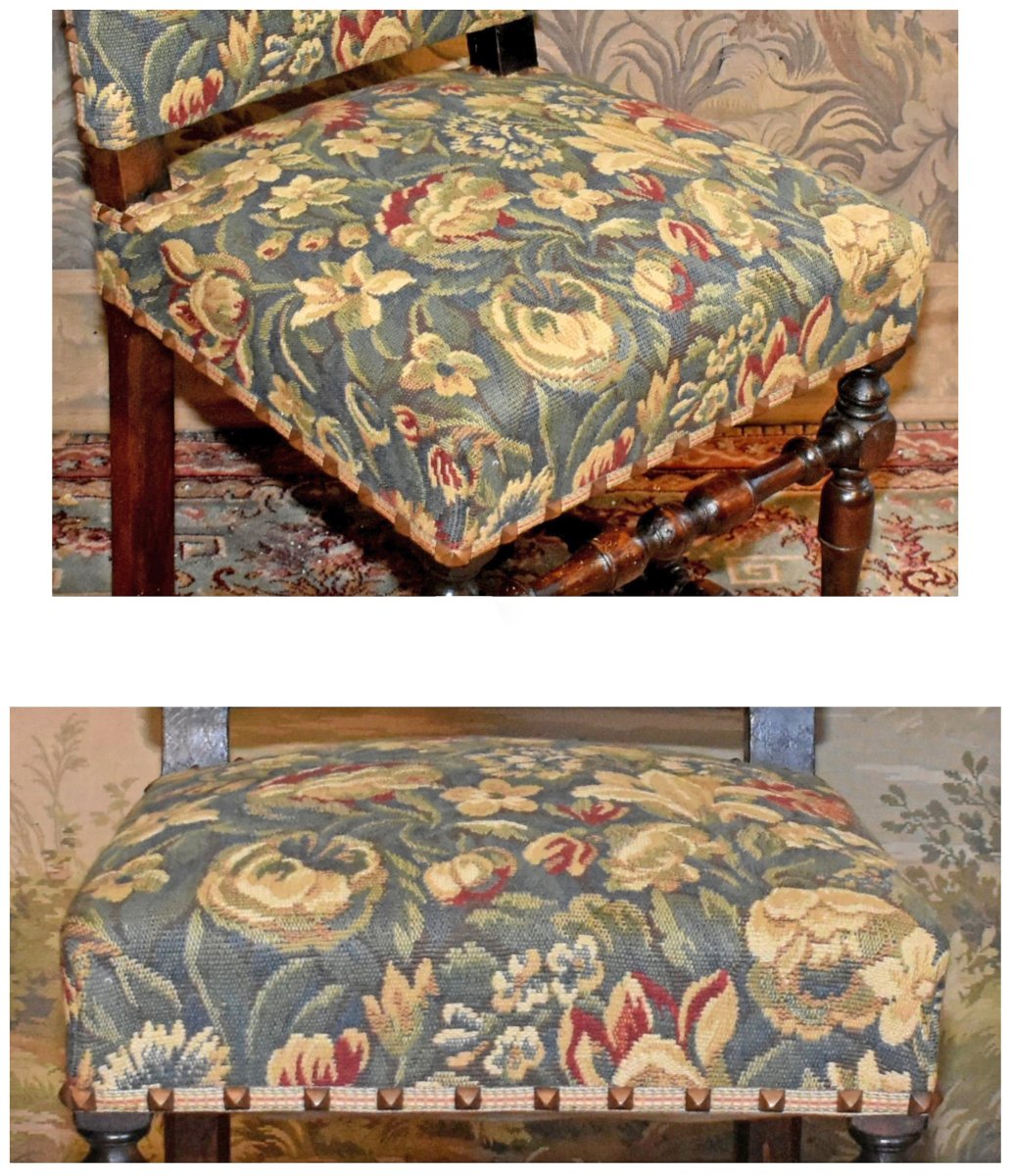 Chair With A Flat, High Back, Made Of Walnut In The Louis XIII–louis XIV Style, Late 19th Century.-photo-4