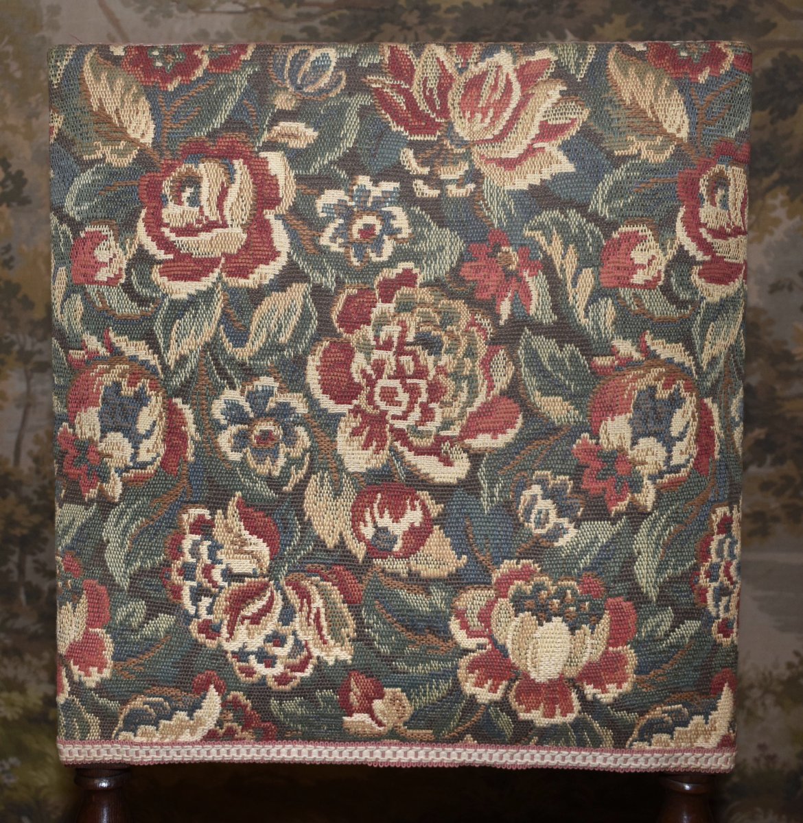 Paire De Chaises  De Style Louis XIII En Chêne , Tissu Verdure, torsades , XIXème-photo-4