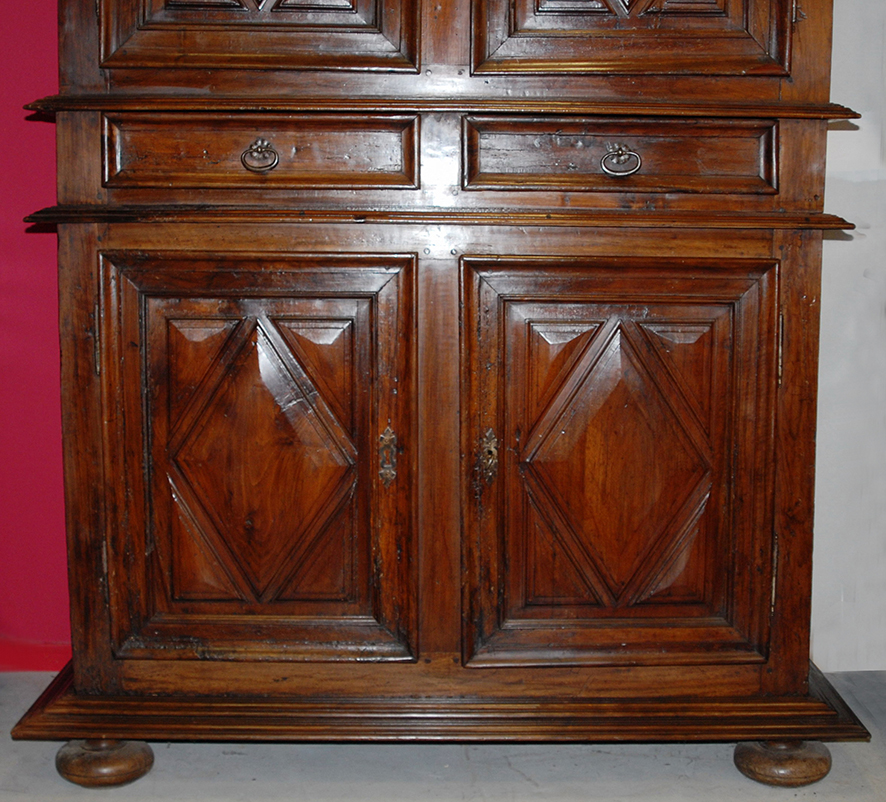 Buffets Four Doors Louis XIII, In Walnut.-photo-3