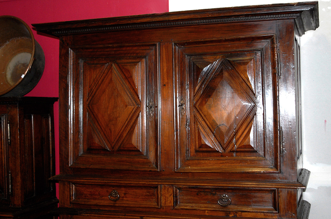 Buffets Four Doors Louis XIII, In Walnut.-photo-1