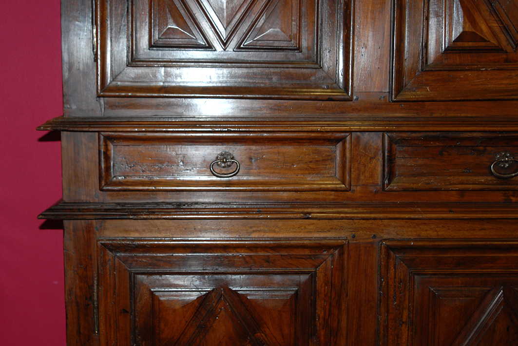 Buffets Four Doors Louis XIII, In Walnut.-photo-2