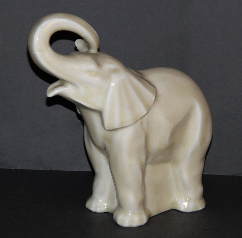Statue, Sculpture, Elephant, Antelope In Limoges Porcelain.-photo-2