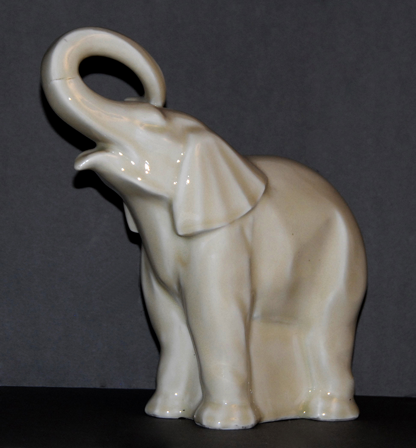 Statue, Sculpture, Elephant, Antelope In Limoges Porcelain.-photo-3