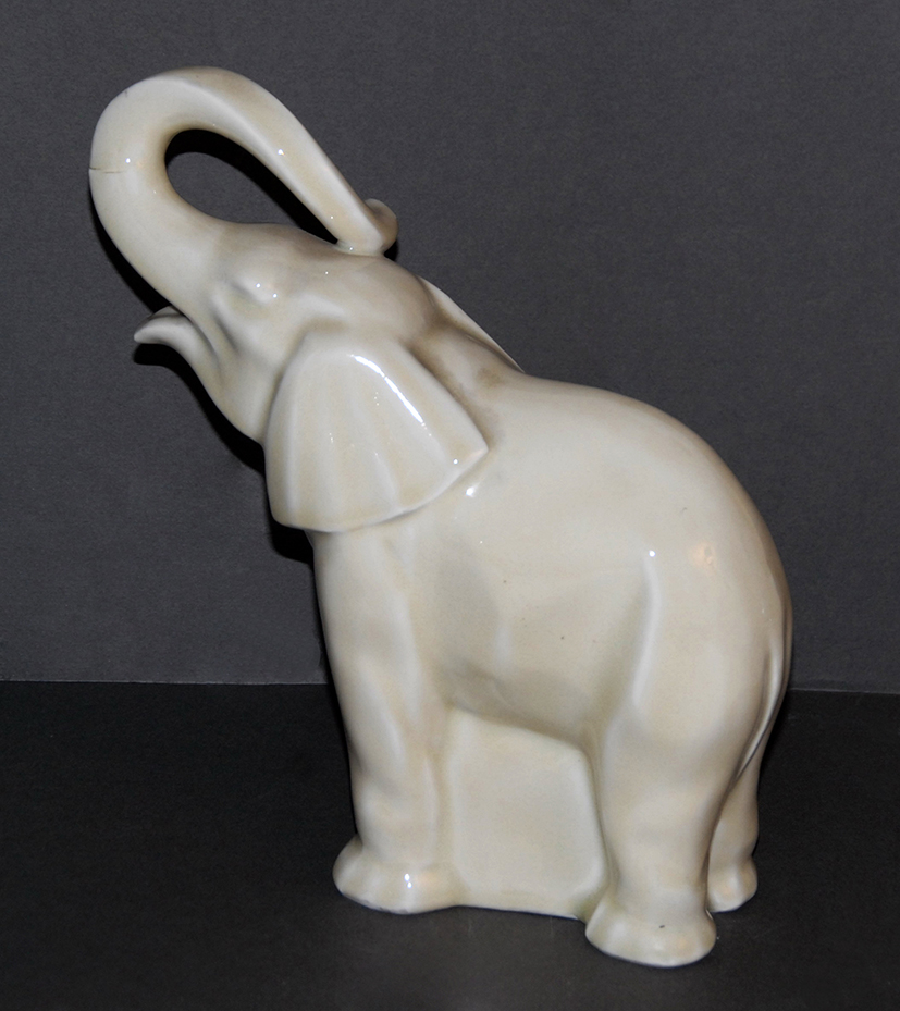 Statue, Sculpture, Elephant, Antelope In Limoges Porcelain.-photo-4