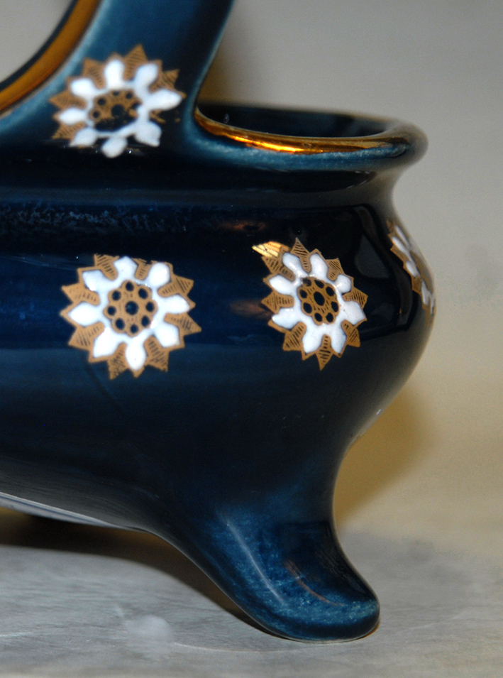 Petit Panier Vide Poche En Faience De Luneville Keller-guerin Modele Moskova.-photo-6