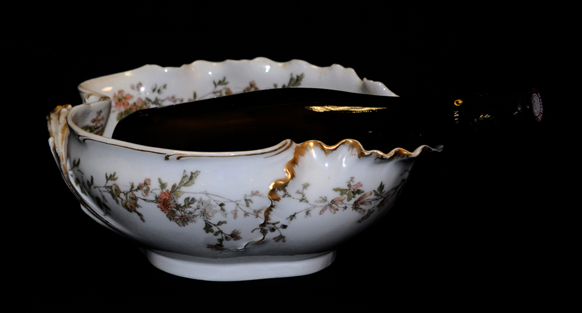  Coupe , Rafraichissoir En Porcelaine De Limoges, Haviland.