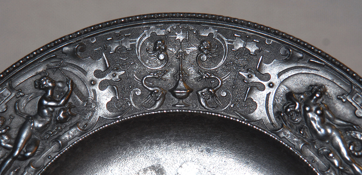 Plate, Plate Of Pewter, Decor Of Four Elements Of Jules Brateau,-photo-4