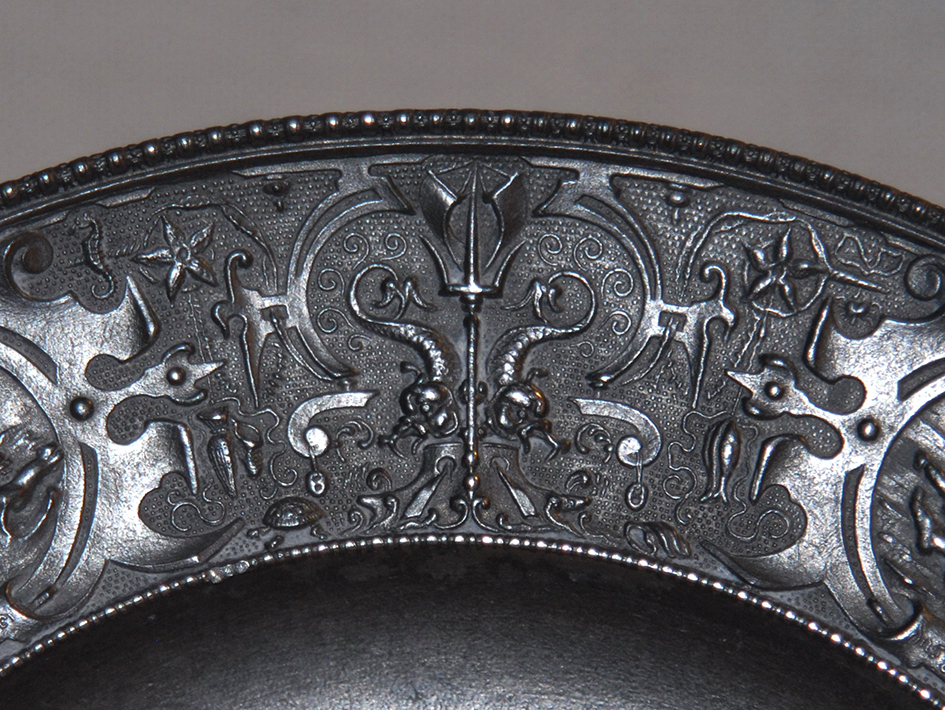 Plate, Plate Of Pewter, Decor Of Four Elements Of Jules Brateau,-photo-5