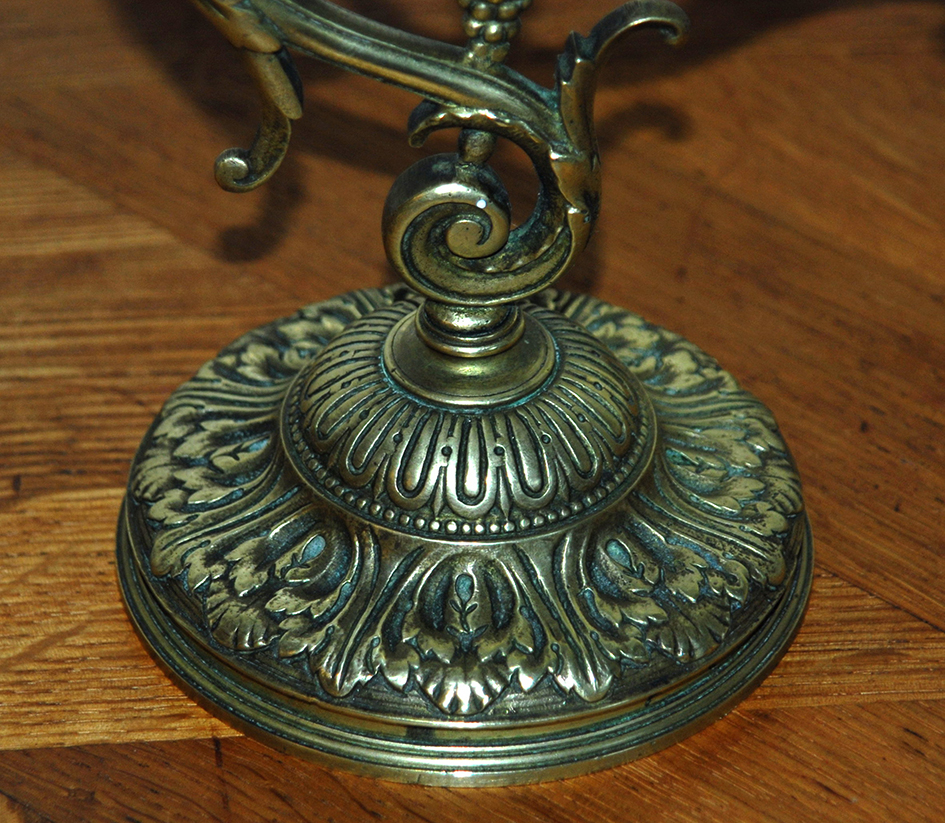 Pair Of Candlesticks In Gilt Bronze, XIX.-photo-7