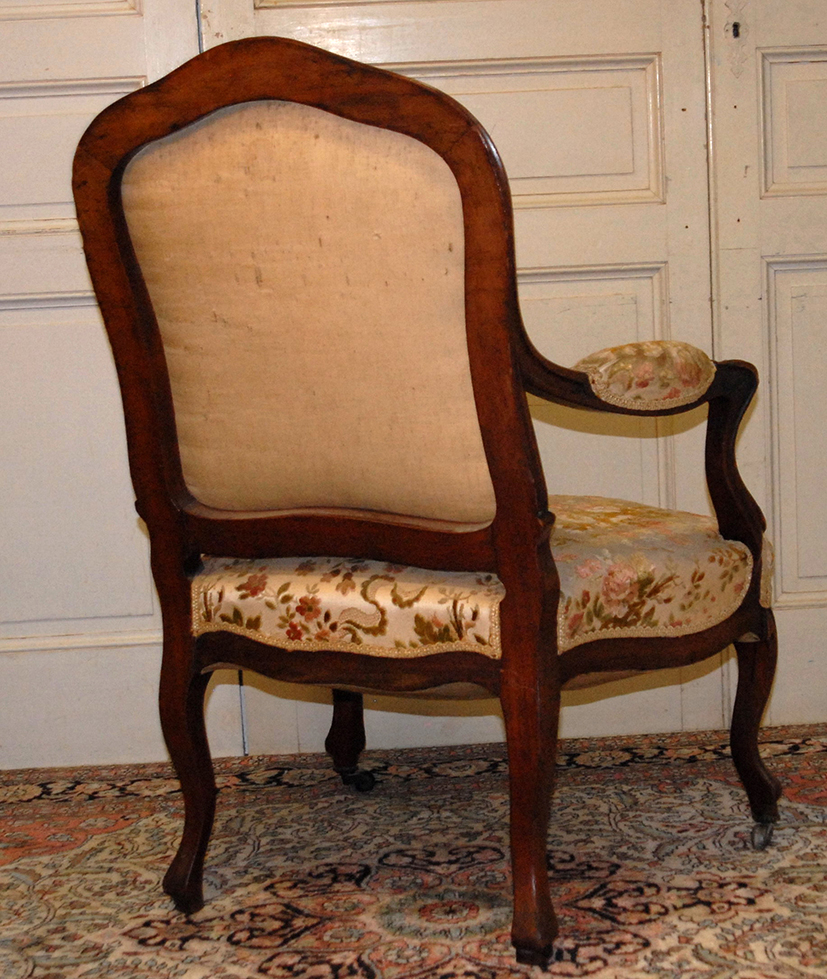 Paire De Fauteuils De Style Louis XV, XIX Eme, Acajou.-photo-5