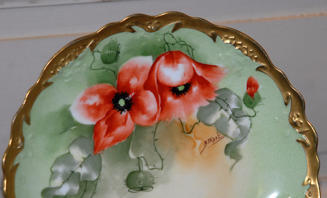 Decorative Plate, Porcelain Limoges, Hand Painted.-photo-4