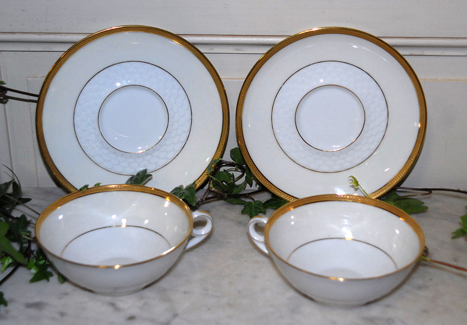Pair Of Porcelain Cups Of Limoges.-photo-2