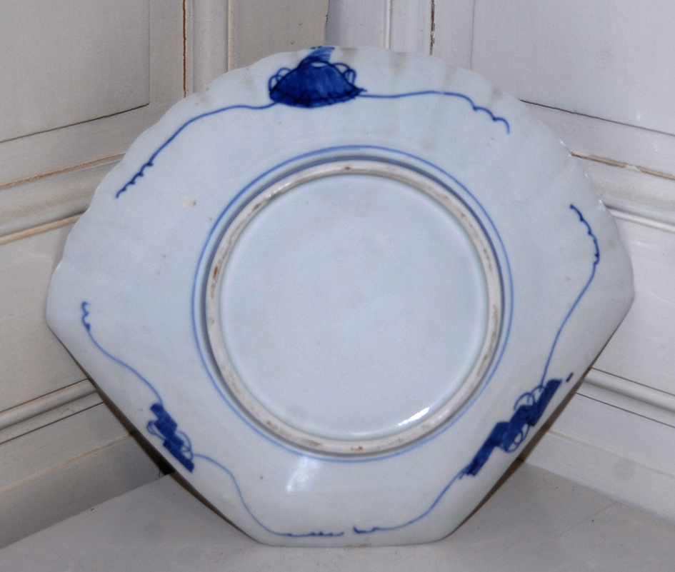 Porcelain Dish Imari Fan-shaped, Japan, Nineteenth-photo-4