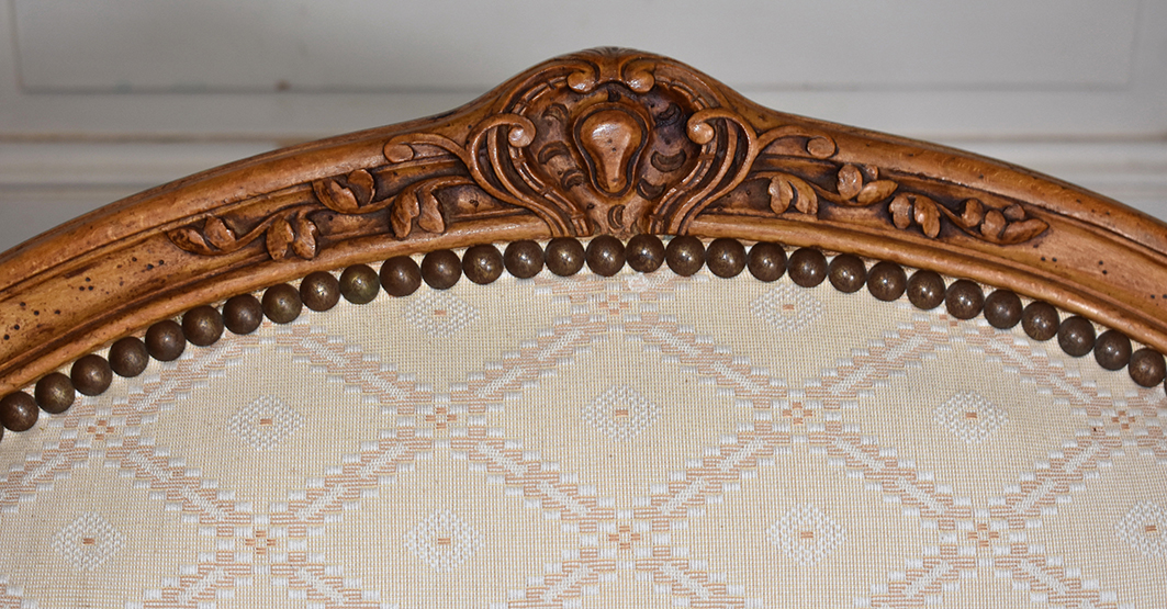 Paire De Fauteuils à La Reine Louis XV , Dossier Plat , XIXème.-photo-4