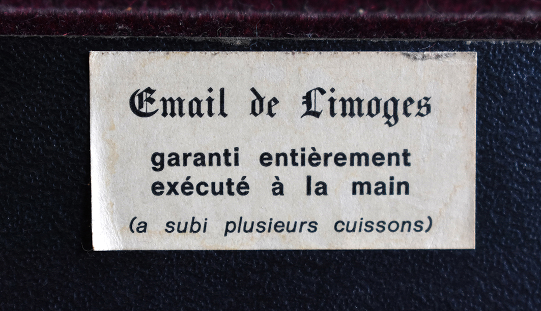 Portrait ,  Email Signé J. Grangé . Emaux De Limoges, plaque émaillée , jeune femme à la lecture.-photo-6