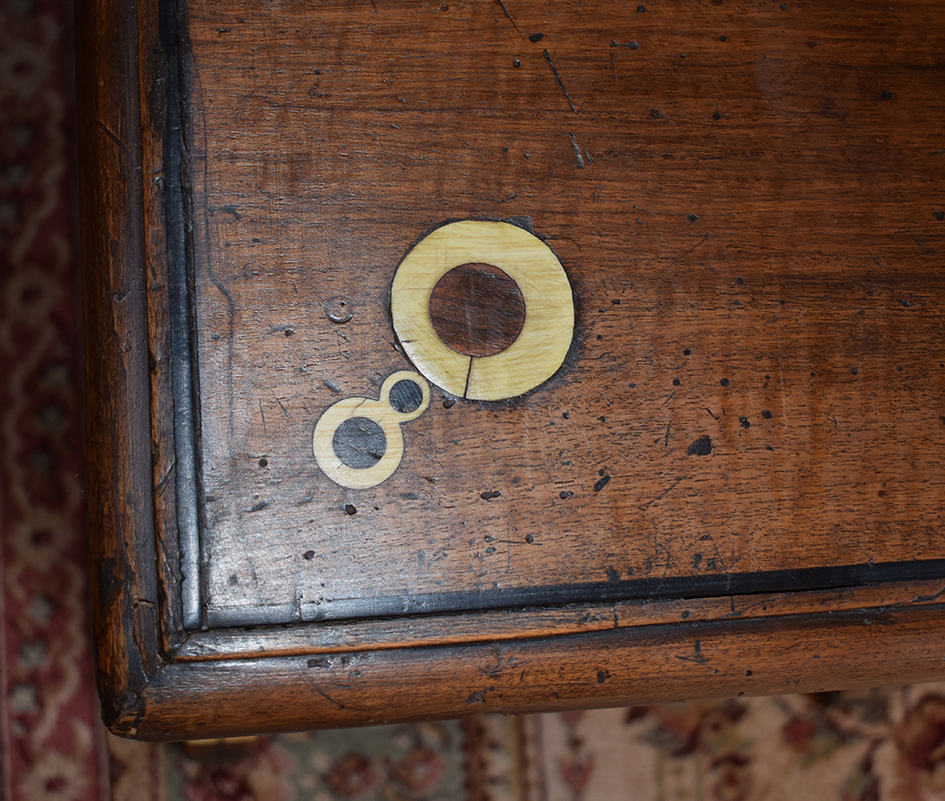 Coffre En Noyer, Marqueterie d'os, XIXème.-photo-7