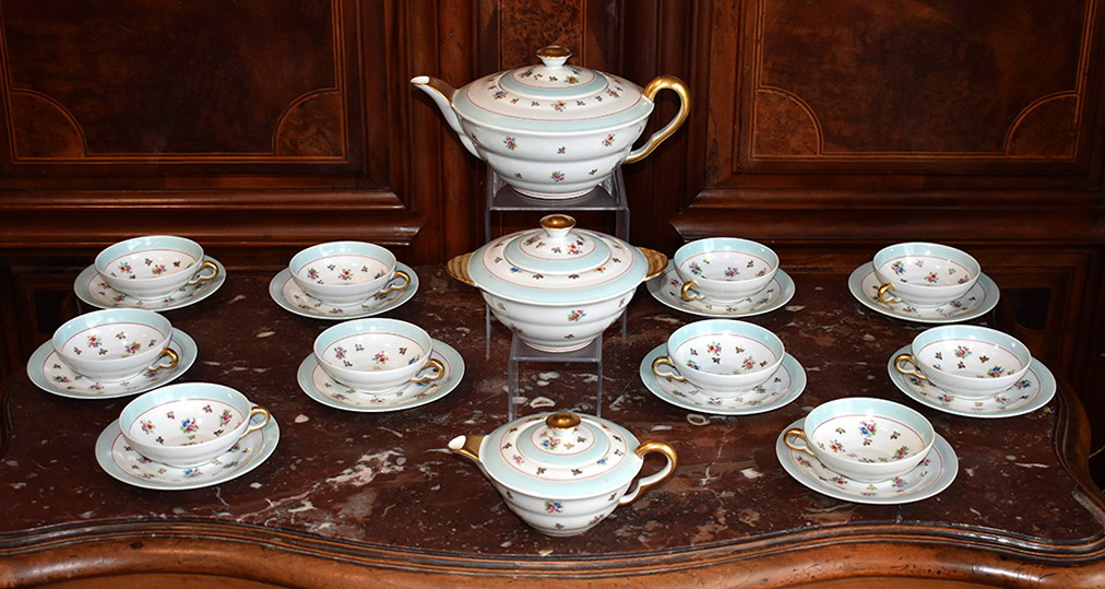 Giraud Brousseau Period 1959, Limoges Porcelain Coffee Service