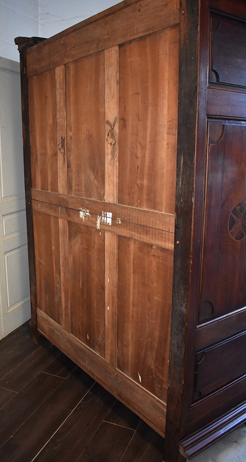 Cabinet Louis XIV In Walnut And Marquetry, Early Eighteenth.-photo-8