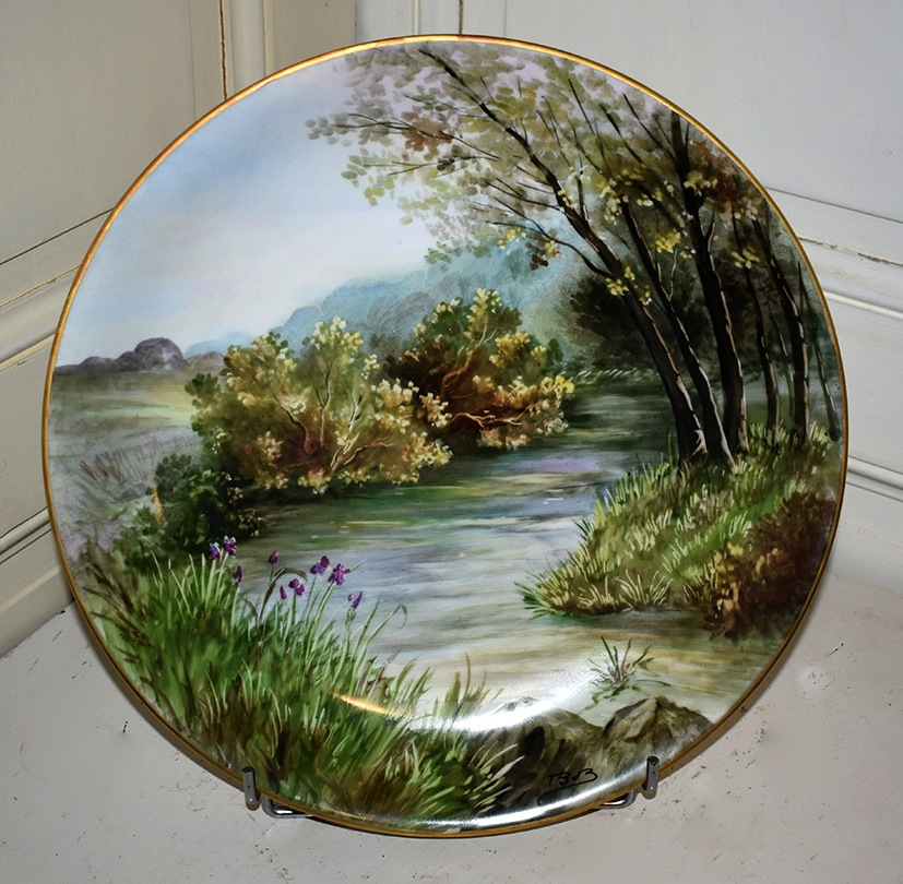 P. Pastaud. Pair Of Great Plates Porcelain Limoges, Entirely Hand Painted.-photo-4