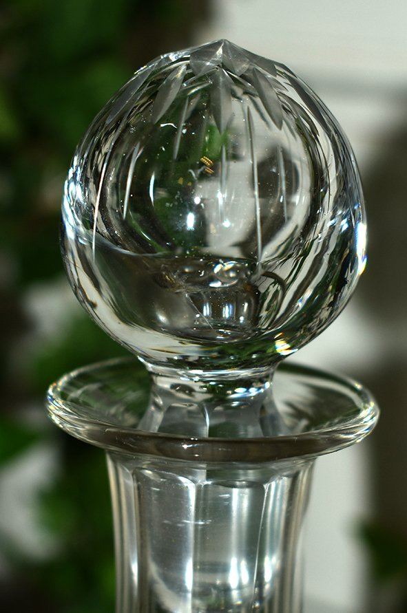 Liquor Service, Glasses And Carafe In Chiseled Crystal.-photo-7