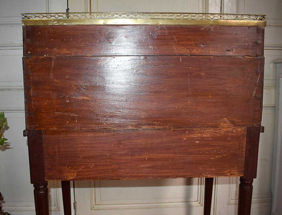 Bureau Cylindre De Dame En Acajou De  Style Louis XVI.-photo-8