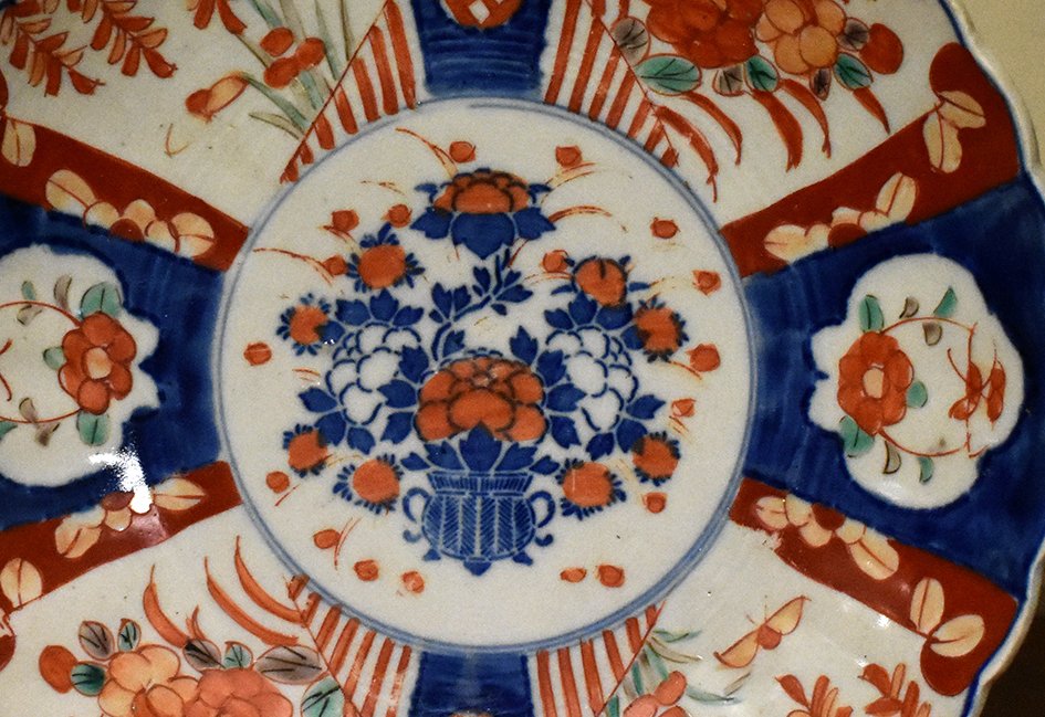 Paire De Plats Décoratifs En Porcelaine Imari, Japon , XIX ème.-photo-4