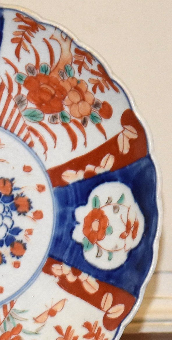 Paire De Plats Décoratifs En Porcelaine Imari, Japon , XIX ème.-photo-7