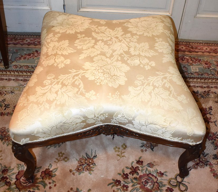 Duchesse brisée. Bergère et  Repose - Pieds De Style Louis XV  rocaille.-photo-4