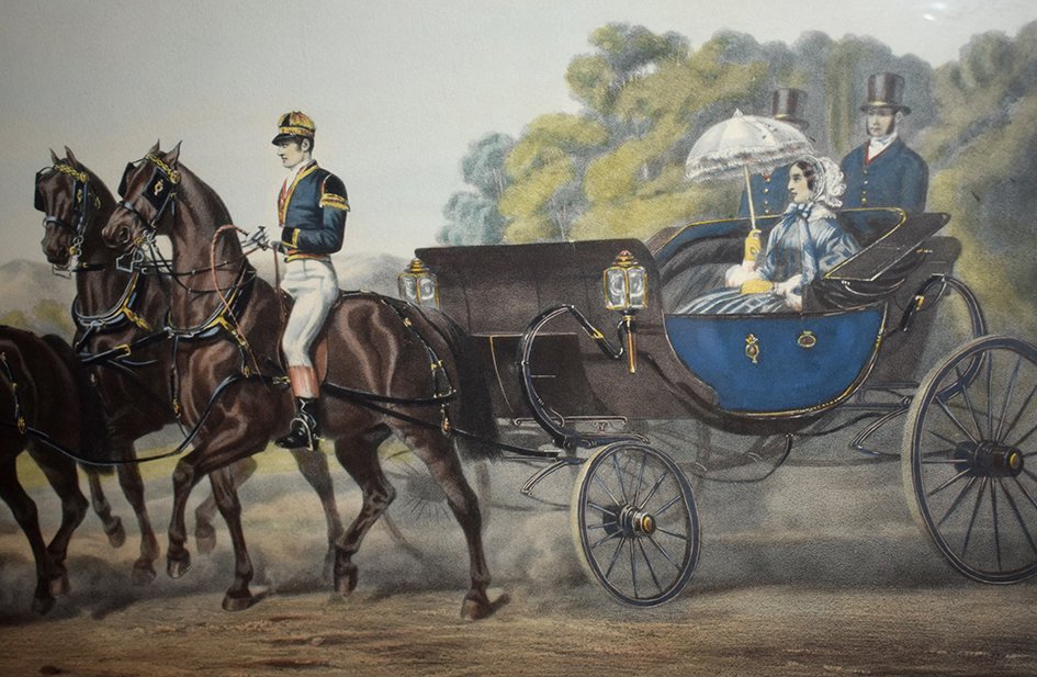 Lithographie Couleur Par Soulange Teissier d&#039;Apr&egrave;s Jules De Bonnemaison, Attelage &agrave; La Daumont-photo-1
