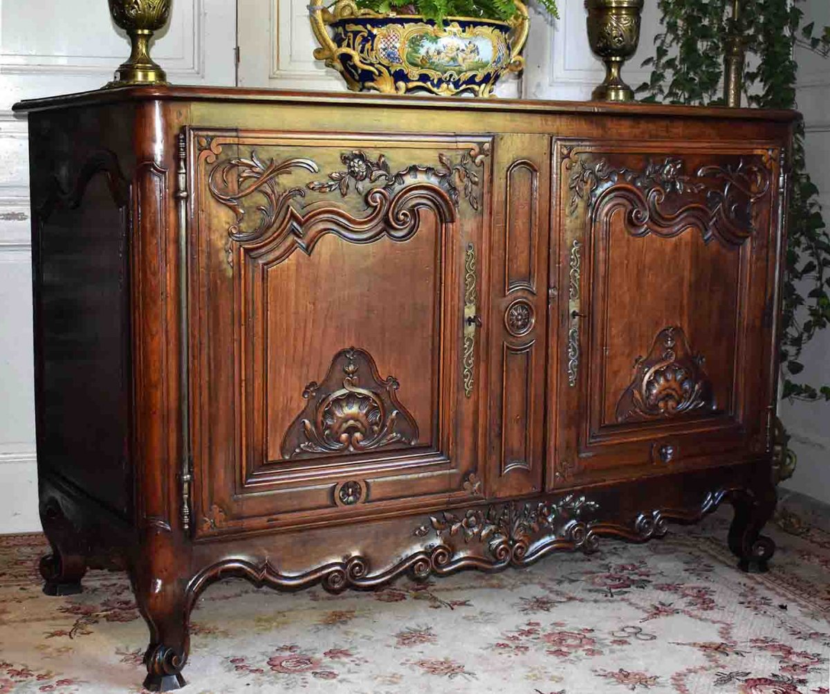 Buffet Bas Sculpt&eacute;, style Louis XV, Fin XVIII&egrave;me.-photo-2